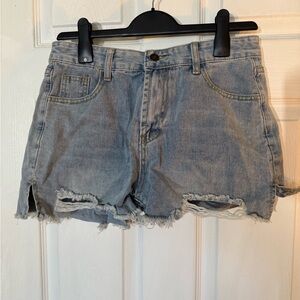 Denim Frayed Shorts